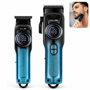Daling DL-9305 férfi grooming szett digitális kijelzővel – többfunkciós hajvágó, szakállvágó és trimmer készlet (BBD)
