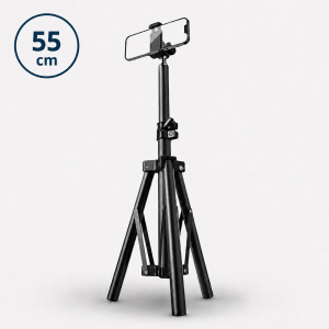 EZRA HL97-1 55 cm-es telefon tripod állvány – állítható mobiltelefon tartó fotózáshoz és videózáshoz (THM)