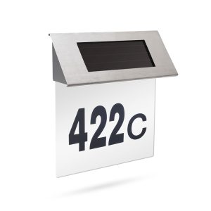 Modern kültéri LED házszám világítás rozsdamentes acélból - 19 x 18,5 cm (GL-11446B)
