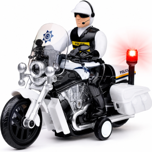 Rendőrségi játék motorkerékpár – 23 cm-es motor fény- és hangeffektekkel, realisztikus rendőr jármű gyerekeknek WY430A (BBJ)