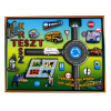 Retro Kresz teszt társasjáték – közlekedési oktató játék kicsiknek és nagyoknak (BBMJ)