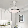 Modern mennyezeti csillár beépített ventilátorral – elegáns fekete-fehér design (FX)