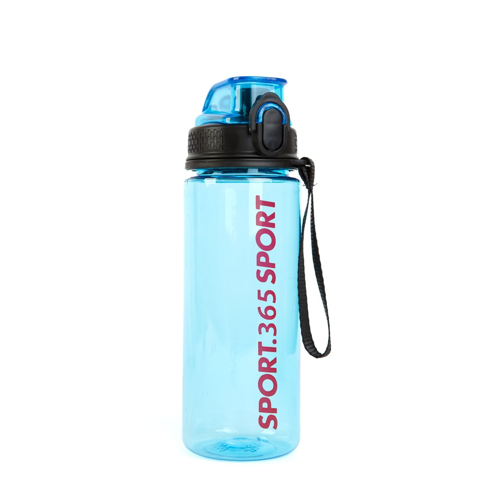 Sport kulacs 600 ml – átlátszó műanyag vizespalack, 3 színben (GL-57211) - Image 9