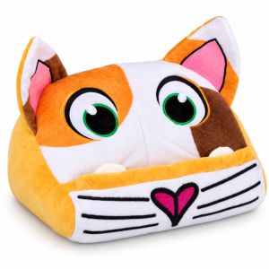 Cicás plüss tablettartó párna – puha tartó, 33 × 27 × 18 cm (EDC)