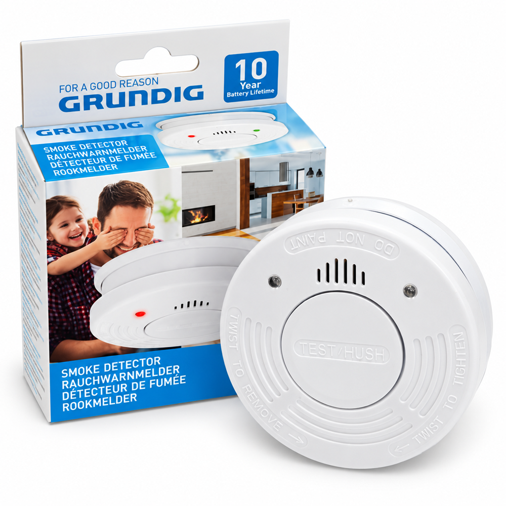 GRUNDIG elemes füstérzékelő – 85 dB-es riasztással (EDC) - Image 6