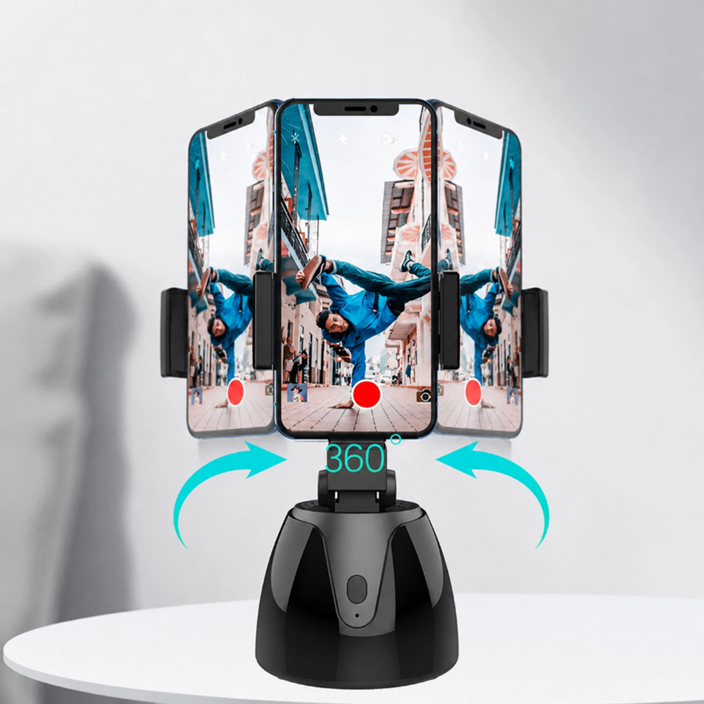 Intelligens 360°-ban forgó okos szelfi állvány – automatikus mozgáskövető telefon tartó (BBRLB2544) - Image 7