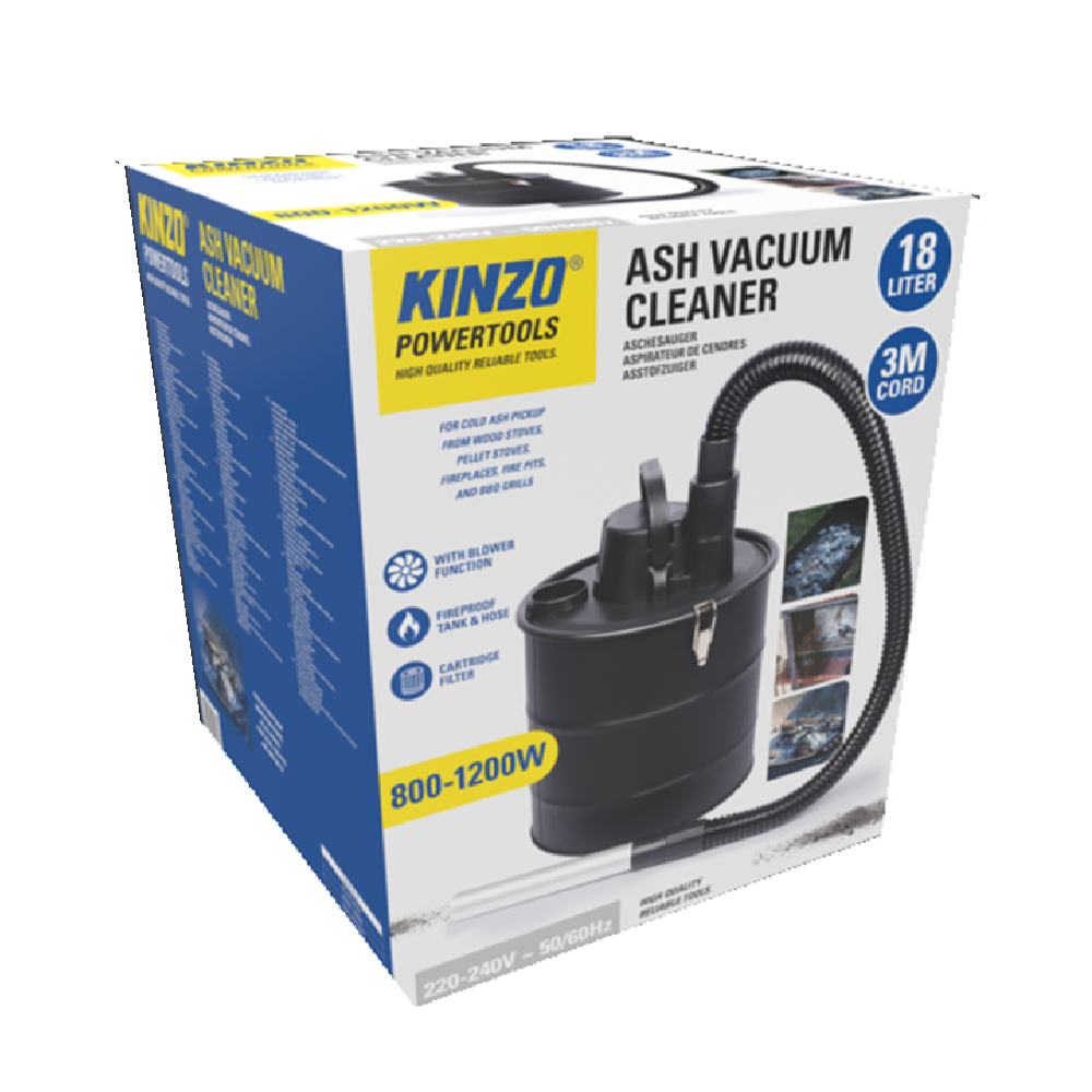 Kinzo hamuporszívó kandallóhoz – 18L 800W - HEPA szűrővel (EDC) - Image 5