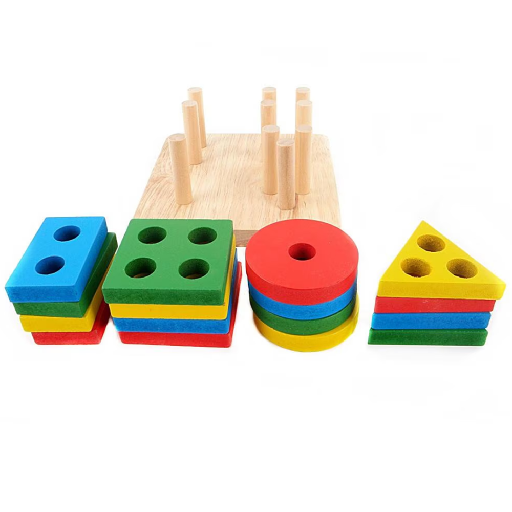Montessori fa készségfejlesztő játék 16 részes (EB-MB-11112, ECG01111P) - Image 5