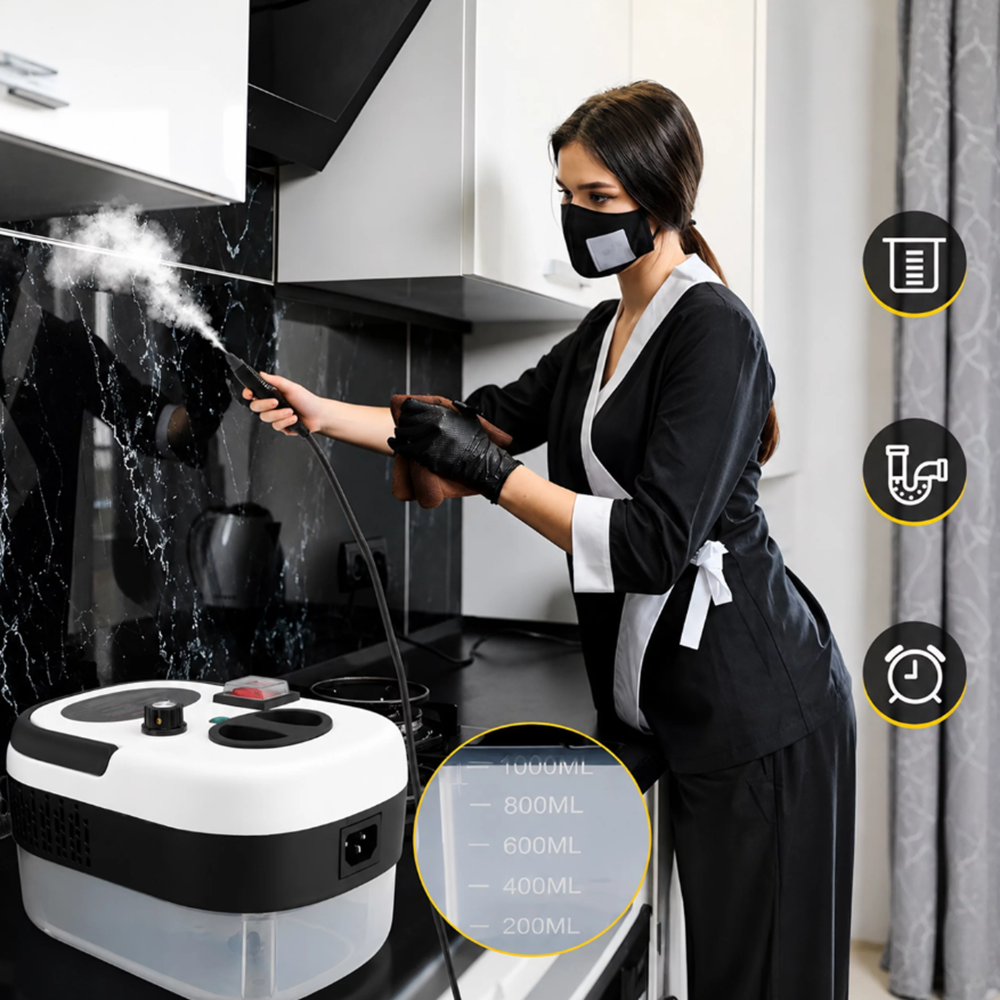 Nagy teljesítményű gőztisztító 2500W – univerzális tisztítógép otthoni takarításhoz (BBRLB1810) - Image 10