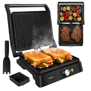 Ruhhy elektromos grillsütő 2000 W – praktikus asztali grill húsokhoz és zöldségekhez (WNDR26176)