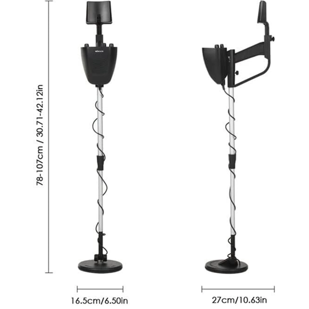 Vízálló fémdetektor kincskereséshez – arany-, ezüst- és érmekereső, akár 30 cm érzékelési mélységgel (BBRLB1374) - Image 4