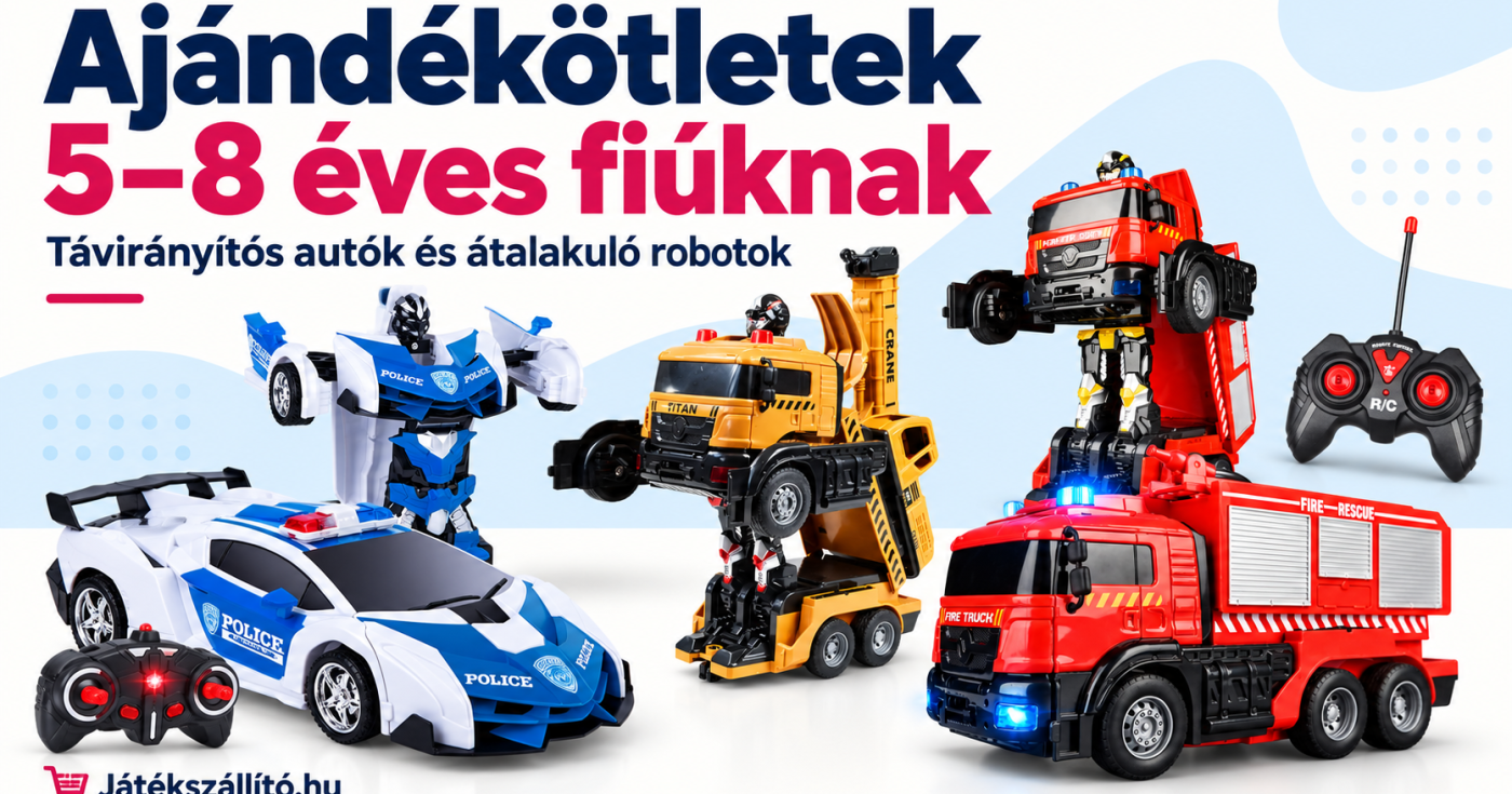A legjobb ajándékok között 5–8 éves fiúknak: távirányítós autók és átalakuló robotok