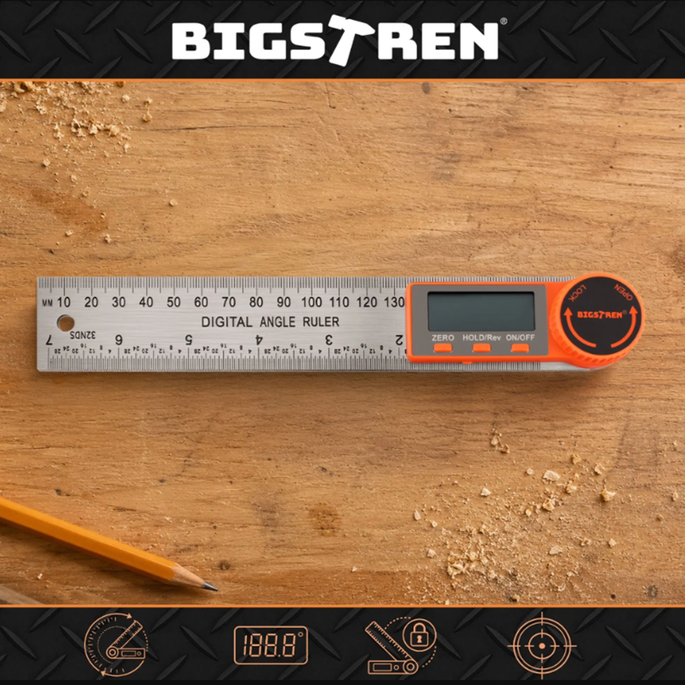 Bigstren elektronikus szögmérő-szögmérés 0–360° (WNDR26957) - Image 3