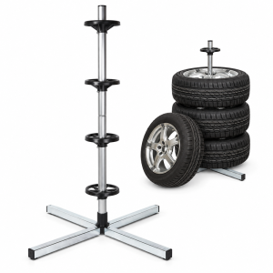 Gumiabroncs tartó állvány – max. 70 kg, 75×75×102 cm (GL-55778)