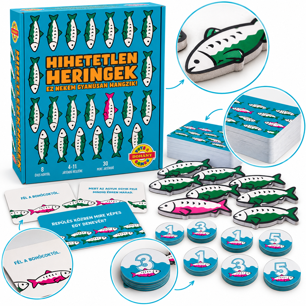 Hihetetlen Heringek – Gyanúsan hangzik! társasjáték (BBMJ) - Image 4