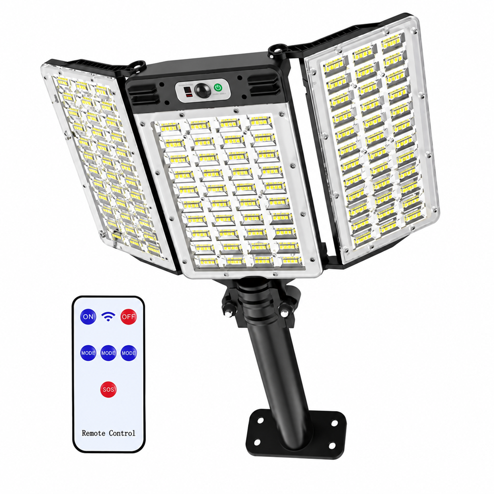 Napelemes lámpa 560 SMD LED-del – mozgásérzékelős W787-2 (BBD)